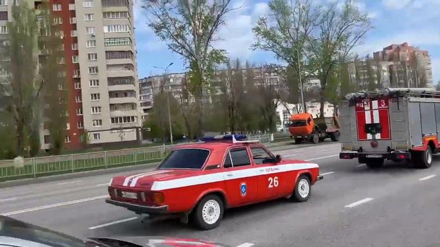 Автопробег пожарной техники в Липецке 🚒 смотреть онлайн