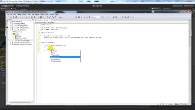 [Unity 4] Creating a flamethrower and setting things on fire (JavaScript) смотреть онлайн