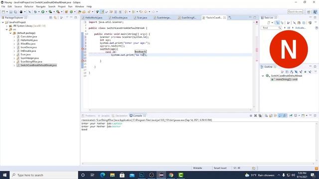 Java Switch,Case,Break,Default,Break смотреть онлайн