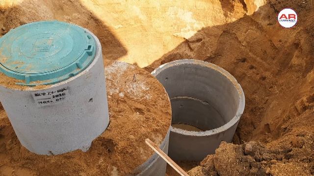Монтаж канализации из ЖБ колец и обустройство скважины с кессоном из ЖБ колец смотреть онлайн