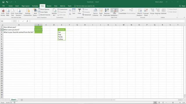How to Validate Data in Excel 2016 - How to Set Restrictions to Entered Values смотреть онлайн