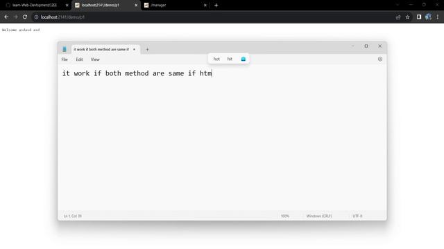 ? Java Servlet Program if .java file and .html Method are different how to handle it смотреть онлайн
