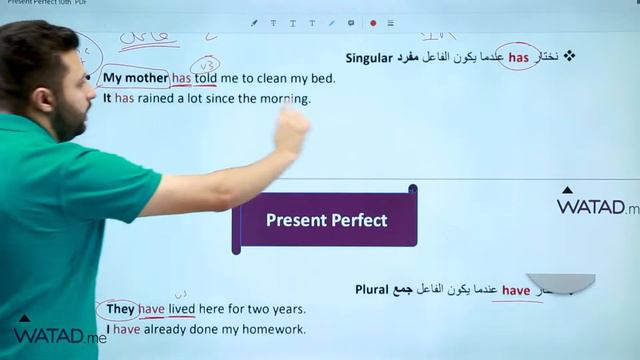 شرح قاعدة ( Present Perfect ) لمادة اللغة الانجليزية للصف العاشر смотреть онлайн
