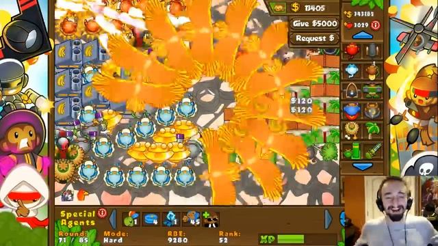 120 ROUND CHALLENGE! INSANE BEST GAME EVER - BLOONS TOWER DEFENSE 5 | JeromeASF смотреть онлайн