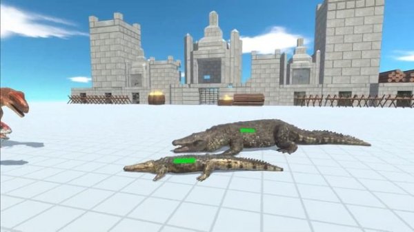 Allosaurus carnotaurus and cryolophosaurus vs random team same price Animal Revolt Battle Simulator