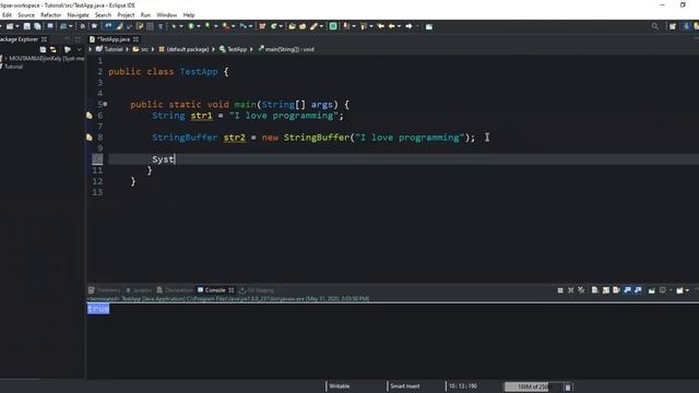 How to check that a String value is equal to that of a String Buffer with the contentEquals() metho смотреть онлайн