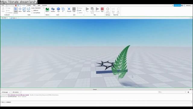 Папоротник Барнсли Barnsley's Fern в Roblox Studio Lua смотреть онлайн