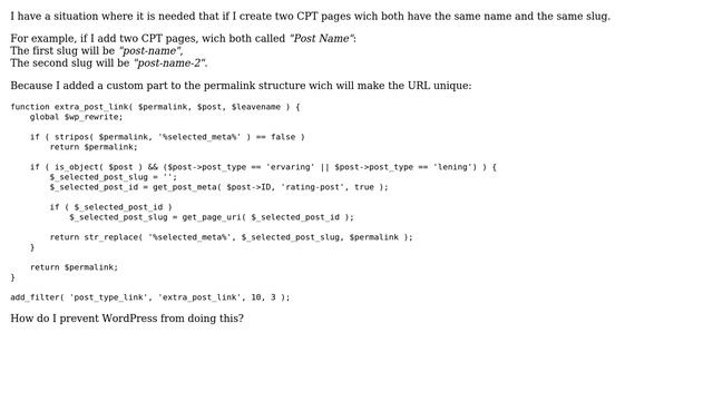 Wordpress: Don't change Custom Post Type slug to unique value смотреть онлайн