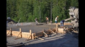 Монолитный опилкобетон. 8 минут всё строительство. Дом из арболита 10 на 15