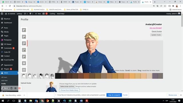 3D AVATAR CREATOR FREE - 3D CHARACTER CREATOR - For wordpress and common websites смотреть онлайн