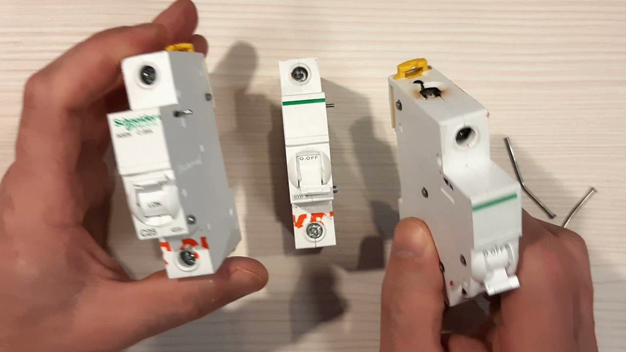 Автоматический выключатель. Что внутри? Устройство. Ремонт. смотреть онлайн