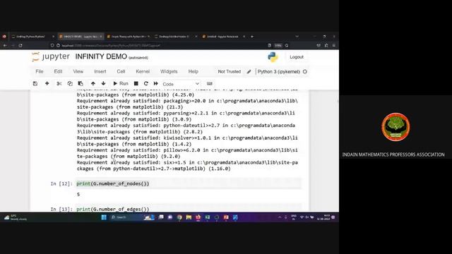 Workshop on GRAPH THEORY WITH PYTHON By INMPA 2023 08 12 15 07 смотреть онлайн