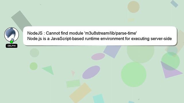 NodeJS : Cannot find module 'm3u8stream/lib/parse-time' смотреть онлайн