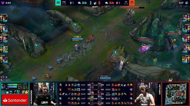 FNC vs. TH - Playoffs | LEC Summer | Fnatic vs. Team Heretics | Game 1 (2023) смотреть онлайн