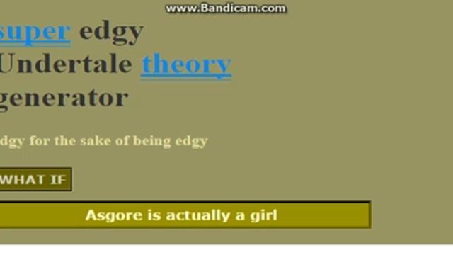 Edgy Undertale Theory Generator смотреть онлайн