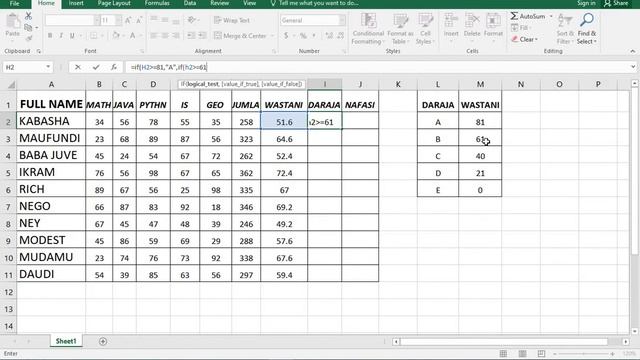 How to find Sum, Average, Grade and Position. in excel 2016 смотреть онлайн