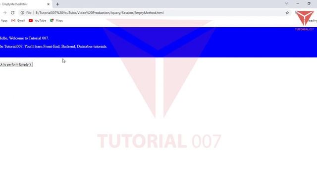 Jquery empty() method with example | Part - 37 смотреть онлайн