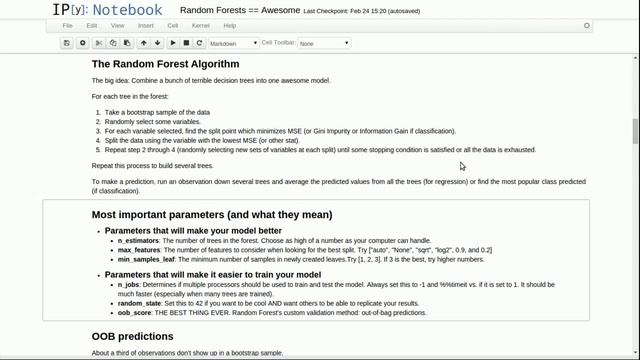 Random Forest Algorithm And Parameters by Jason Sanchez смотреть онлайн
