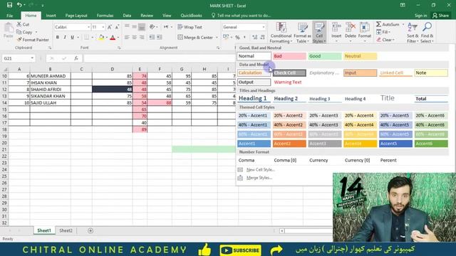 | Cell Style & Cell Formatting | Microsoft Excel Tutorials Chitrali/Khowar (کھوار/چترالی)Language смотреть онлайн