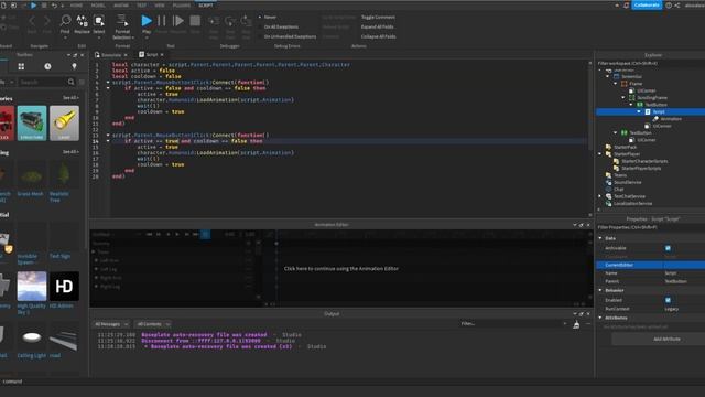 Как сделать анимацию с помощью GUI в роблокс студио смотреть онлайн