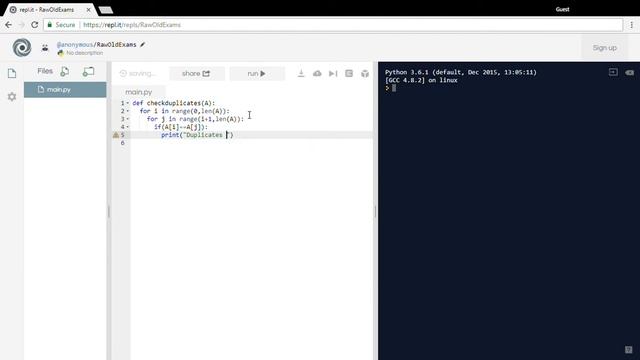 Finding Duplicates in an Array(Python) смотреть онлайн