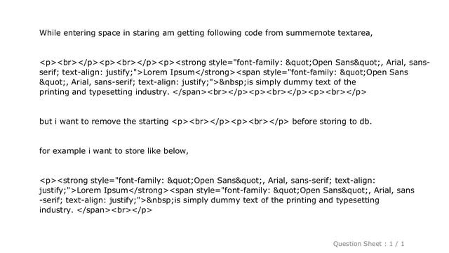 HTML : How to remove pbr/p tags in summernote value? смотреть онлайн