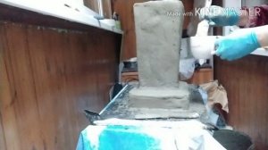 Вазоны под мрамор из цемента на  могилку. Cement marble vases on the grave.