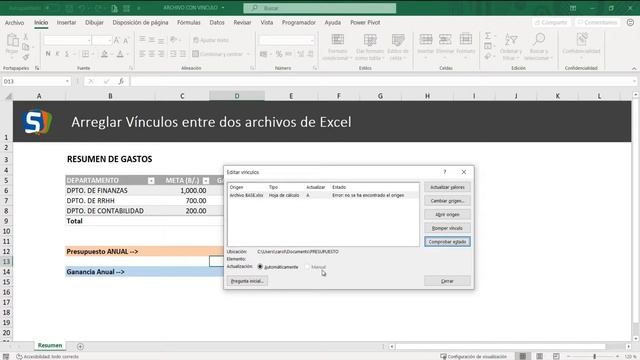 Arreglar VÍNCULOS dañados entre dos archivos de EXCEL - SMARTpro Academy смотреть онлайн