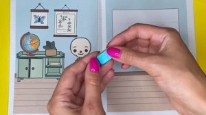 БУМАЖНЫЙ ДОМ ДЛЯ КУКОЛ / ШКОЛА / КАБИНЕТ / ТОКА БОКА