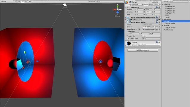 Unity Portal Trick - script and shader смотреть онлайн