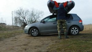 Погрузка лодки на багажник