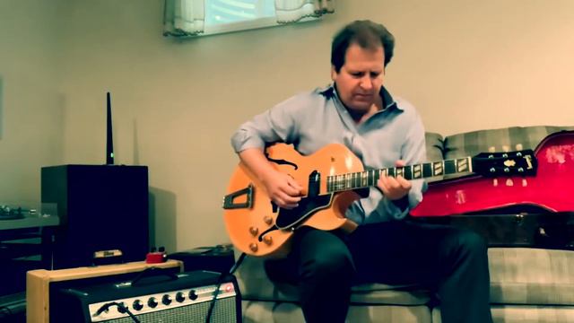 ￼Blues guitar. 1953 Gibson ES 175. Fender Princeton Reverb.￼ смотреть онлайн