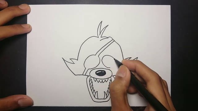 How to Draw FNAF Foxy Head Step by Step смотреть онлайн