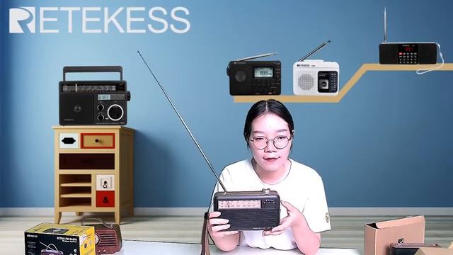 Retekess TR607 Vintage FM Radio with Bluetooth смотреть онлайн