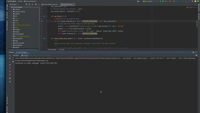 Hummingbot Client - Script debugging using Pycharm смотреть онлайн