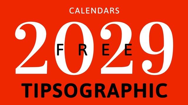 [FREE] Excel / Google Sheets Calendar Template 2029 смотреть онлайн