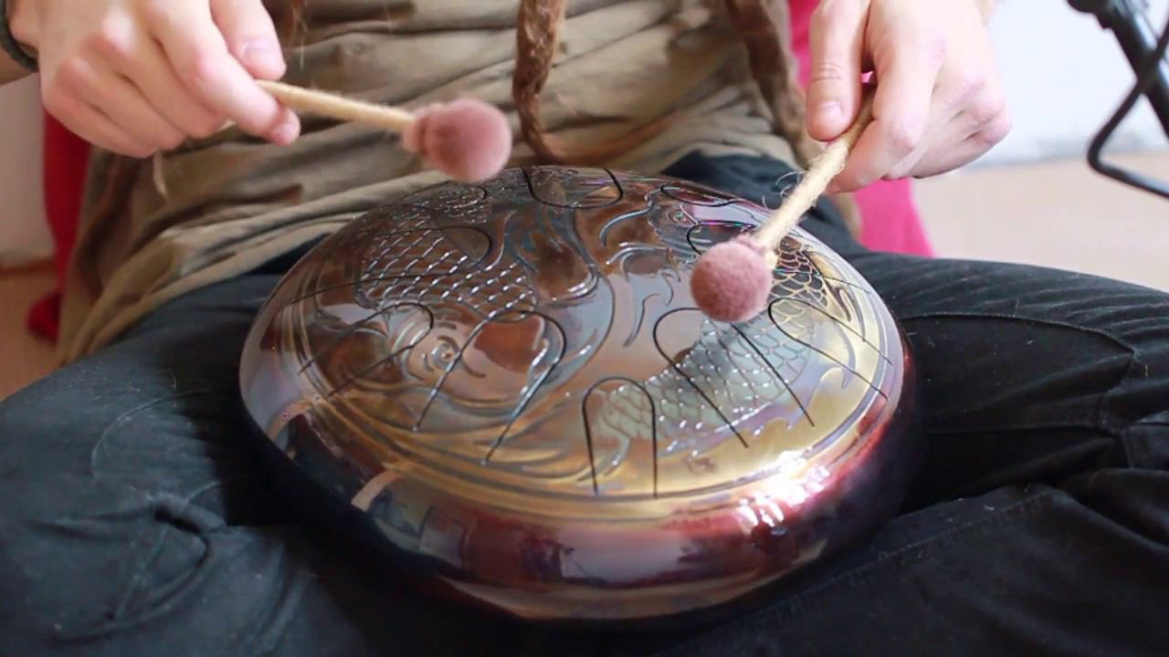 12” B Minor Insomnia 10 notes Steel Tongue Drum 432hz смотреть онлайн