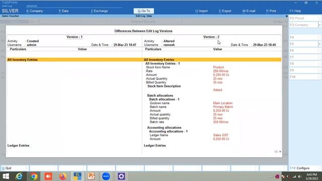 Audit Trail /Edit Log in TallyPrime | New Release 2.1 | How To Enable Tally Prime Edit Log From Apr смотреть онлайн