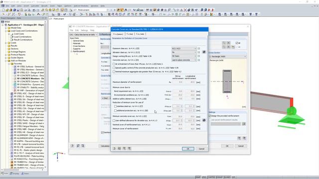 [EN] KB 001707 | Определение параметров защитного слоя бетона по норме EN 1992-1-1 с помощью моду.. смотреть онлайн