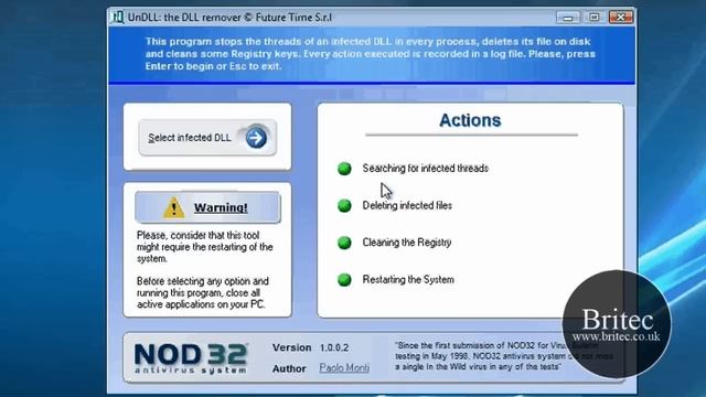 Remove Infected DLL "Dynamic Link Libraries" with ESET UnDLL Remover by Britec смотреть онлайн