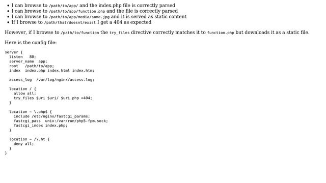 DevOps & SysAdmins: Nginx not parsing php when using try_files смотреть онлайн