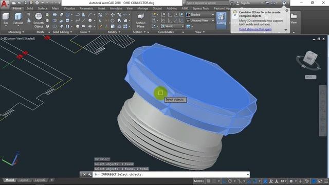 AutoCAD 3D, stainless steel pipe fittings, pipe connector conduit смотреть онлайн