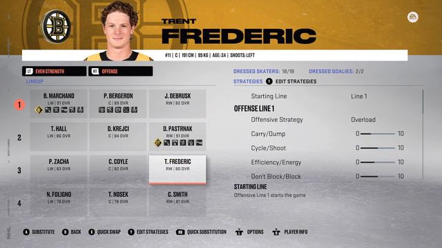NHL 23 Boston Bruins Roster смотреть онлайн