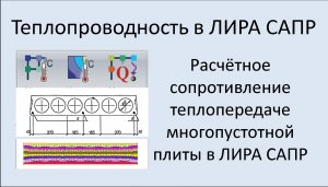 Теплопроводность в ЛИРА САПР Урок 2 Расчётное сопротивление теплопередаче многопустотной плиты