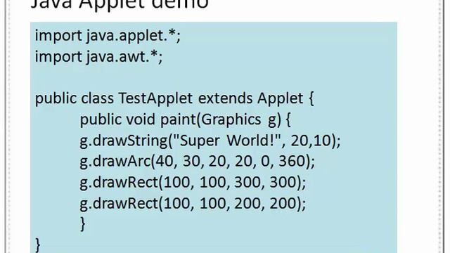 Java Applets смотреть онлайн