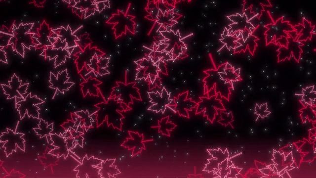 【With BGM】?Motion graphics background with soaring RedishPink neon autumn leaves? смотреть онлайн