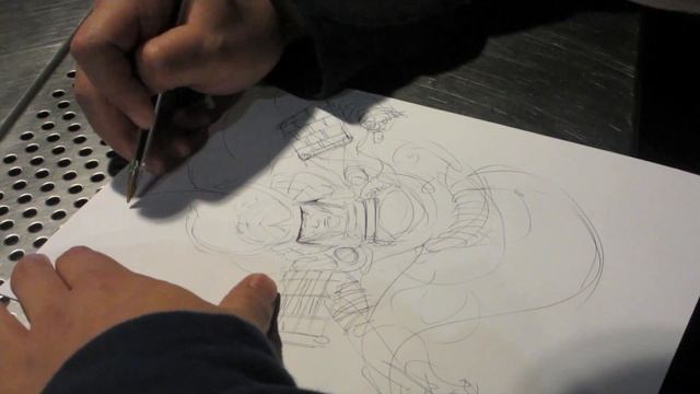 Kekai Kotaki sketching at Concept Art 2013 Workshop смотреть онлайн