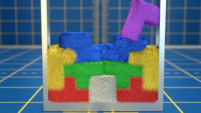 Jumping soft body TETRIS (Hair) V17 / 3D Animation Simulation (Cinema 4D - Arnold Render) Robo Vide смотреть онлайн