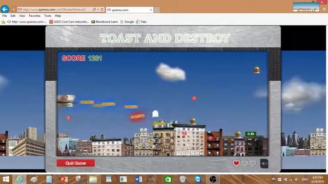 Quiznos Toaster Fast Food shooter game смотреть онлайн