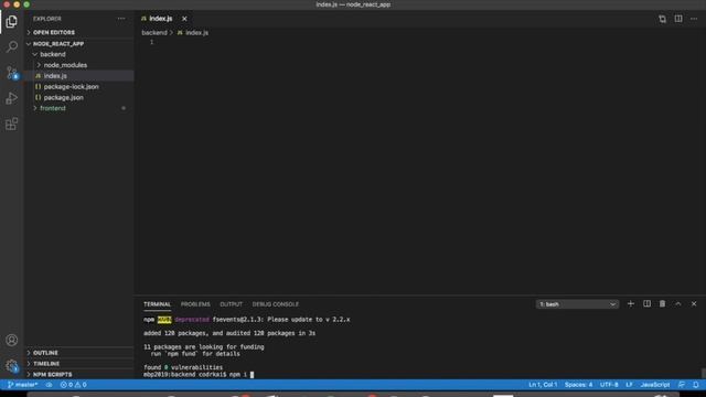 Node and React JS Tutorial: Website Setup with Frontend and Backend смотреть онлайн
